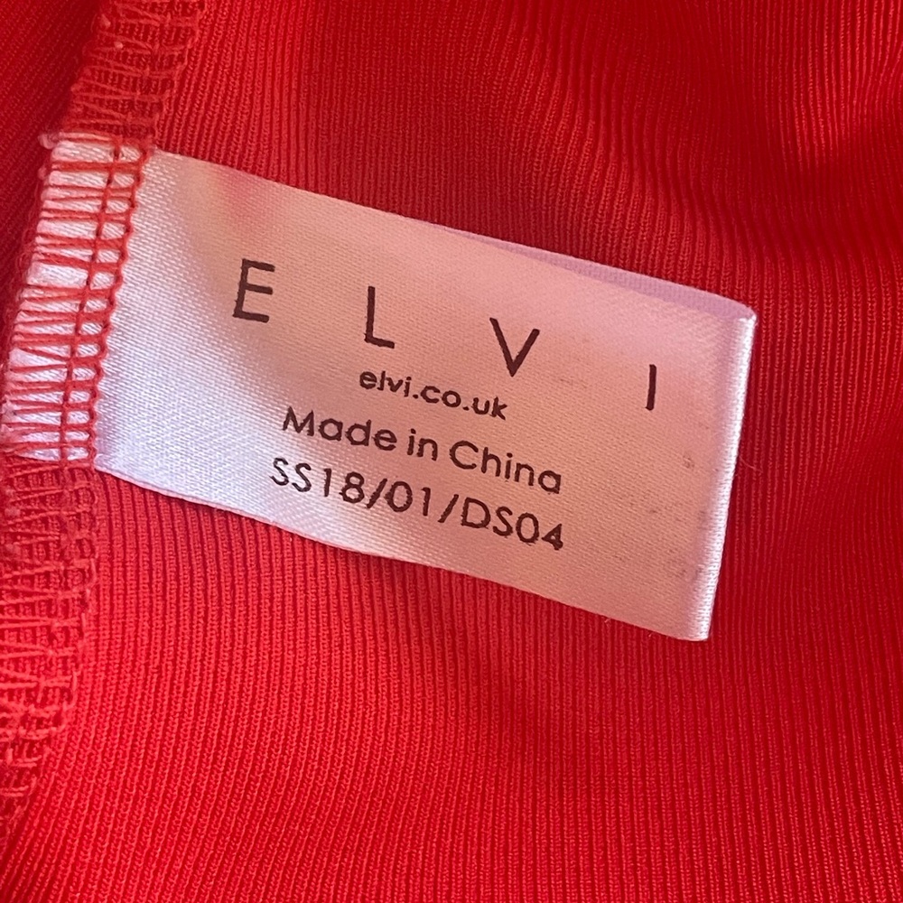 Elvi Solid Red Spaghetti Strap Mini Mini Dress/ U… - image 3